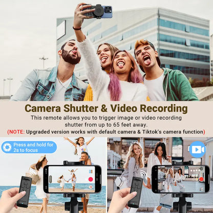 Remote Control for TikTok Scrollingwith Smartphone Holder Stand, Wireless PageTurner, Camera Shutter Video Recording foriOS Android, Phone Selfie Accessory,