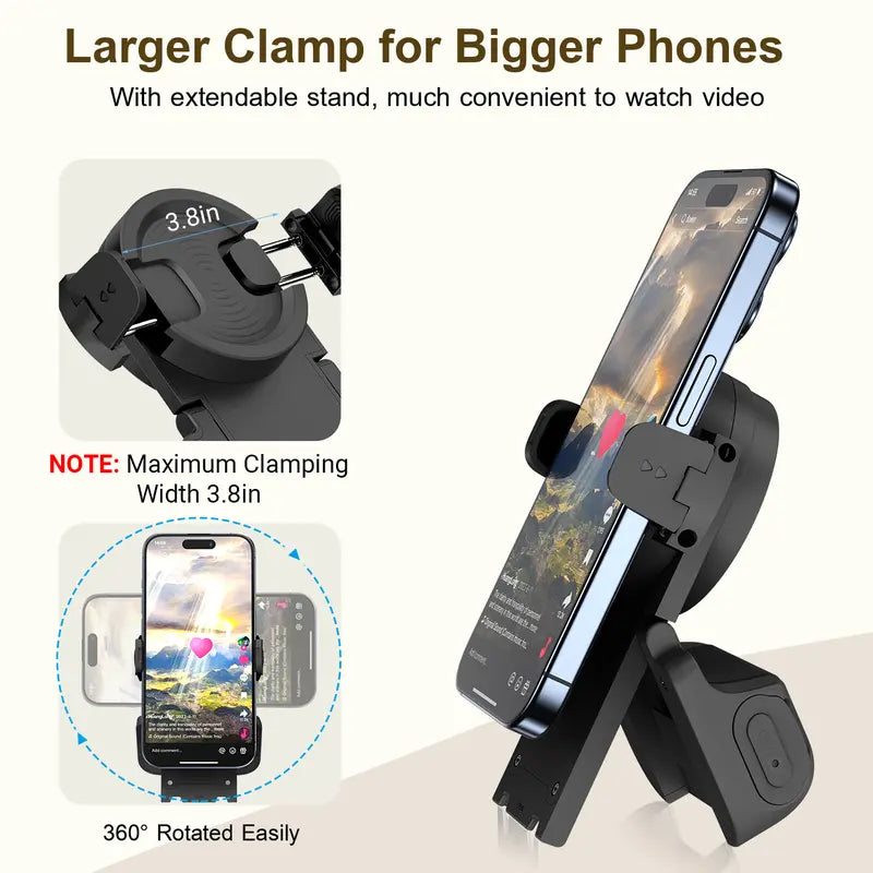 Remote Control for TikTok Scrollingwith Smartphone Holder Stand, Wireless PageTurner, Camera Shutter Video Recording foriOS Android, Phone Selfie Accessory,