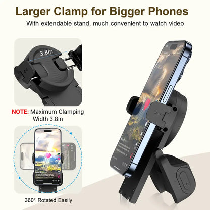 Remote Control for TikTok Scrollingwith Smartphone Holder Stand, Wireless PageTurner, Camera Shutter Video Recording foriOS Android, Phone Selfie Accessory,